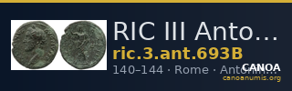 RIC III Antoninus Pius 693B — CANOA