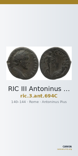 RIC III Antoninus Pius 694C — CANOA