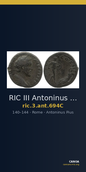 RIC III Antoninus Pius 694C — CANOA