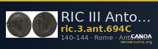 RIC III Antoninus Pius 694C — CANOA