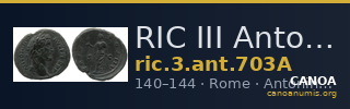 RIC III Antoninus Pius 703A — CANOA