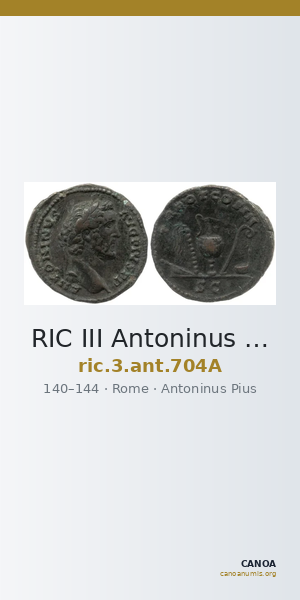 RIC III Antoninus Pius 704A — CANOA