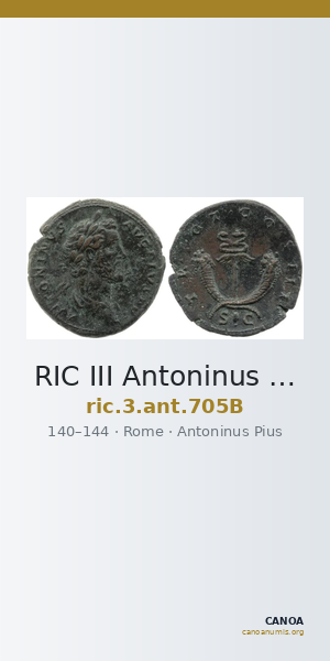 RIC III Antoninus Pius 705B — CANOA