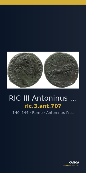 RIC III Antoninus Pius 707 — CANOA