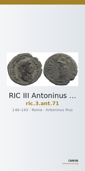 RIC III Antoninus Pius 71 — CANOA