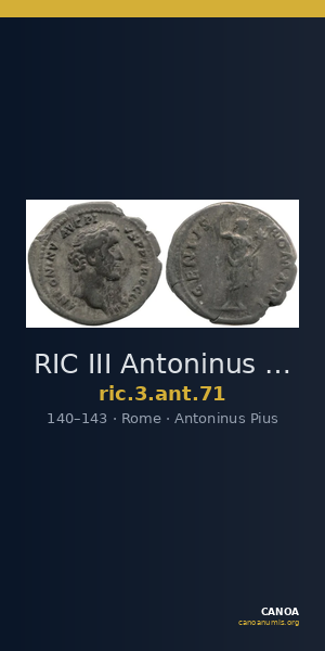 RIC III Antoninus Pius 71 — CANOA