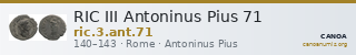 RIC III Antoninus Pius 71 — CANOA
