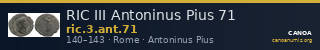 RIC III Antoninus Pius 71 — CANOA