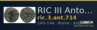 RIC III Antoninus Pius 714 — CANOA