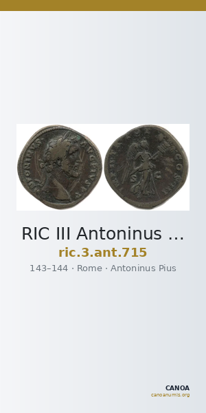 RIC III Antoninus Pius 715 — CANOA