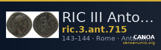 RIC III Antoninus Pius 715 — CANOA
