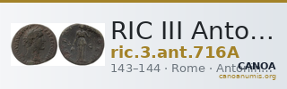 RIC III Antoninus Pius 716A — CANOA
