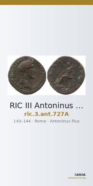 RIC III Antoninus Pius 727A — CANOA