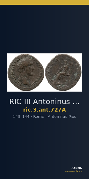 RIC III Antoninus Pius 727A — CANOA