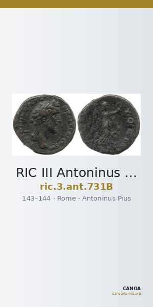 RIC III Antoninus Pius 731B — CANOA