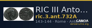 RIC III Antoninus Pius 732A — CANOA