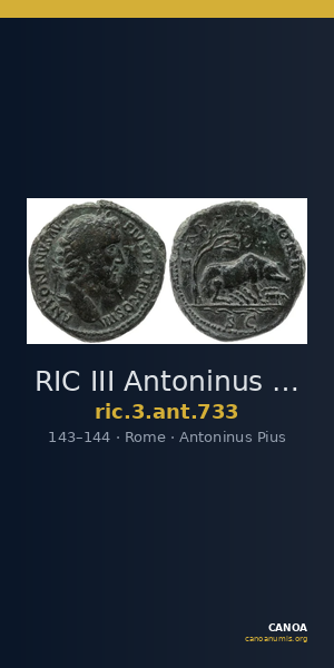 RIC III Antoninus Pius 733 — CANOA