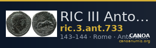 RIC III Antoninus Pius 733 — CANOA