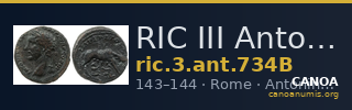 RIC III Antoninus Pius 734B — CANOA