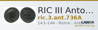 RIC III Antoninus Pius 736A — CANOA