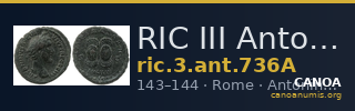 RIC III Antoninus Pius 736A — CANOA