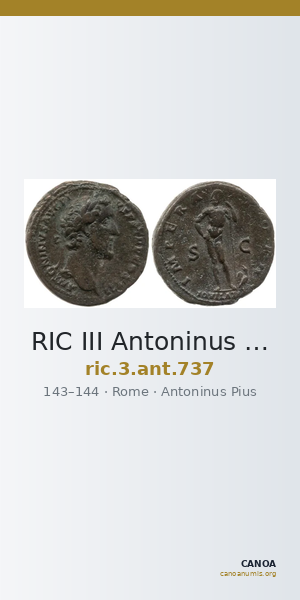 RIC III Antoninus Pius 737 — CANOA