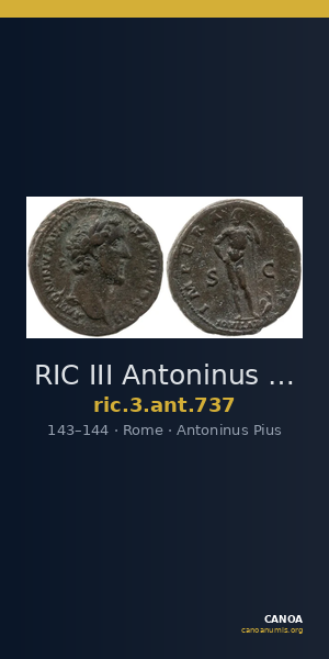 RIC III Antoninus Pius 737 — CANOA