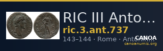 RIC III Antoninus Pius 737 — CANOA