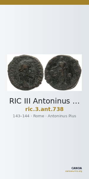 RIC III Antoninus Pius 738 — CANOA