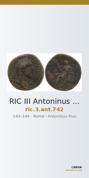 RIC III Antoninus Pius 742 — CANOA