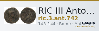 RIC III Antoninus Pius 742 — CANOA