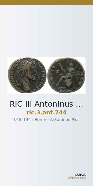 RIC III Antoninus Pius 744 — CANOA