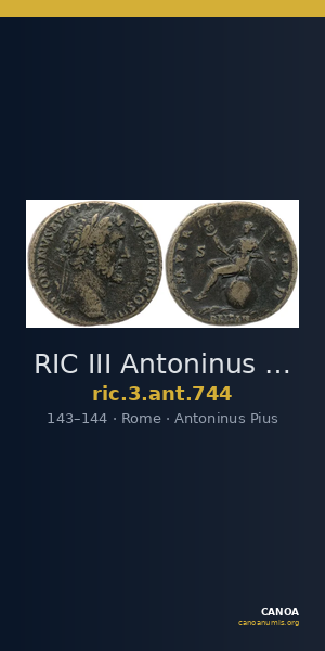 RIC III Antoninus Pius 744 — CANOA