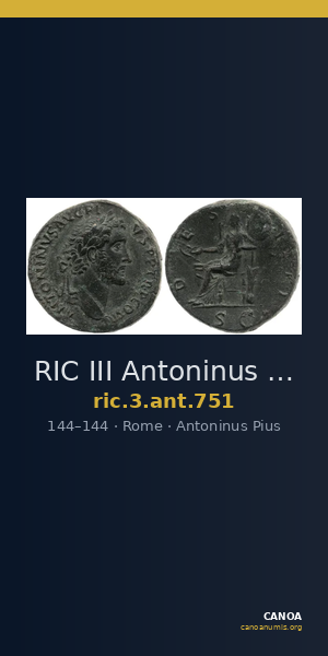 RIC III Antoninus Pius 751 — CANOA