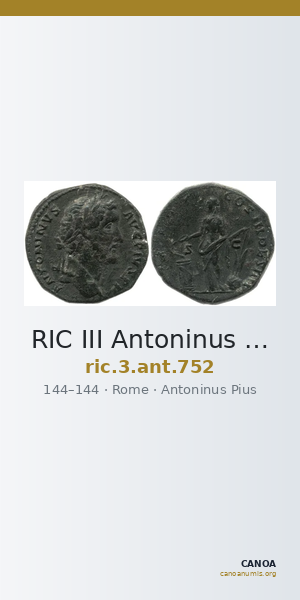 RIC III Antoninus Pius 752 — CANOA