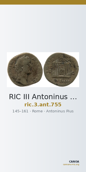 RIC III Antoninus Pius 755 — CANOA