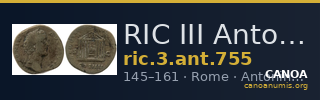 RIC III Antoninus Pius 755 — CANOA