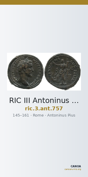 RIC III Antoninus Pius 757 — CANOA