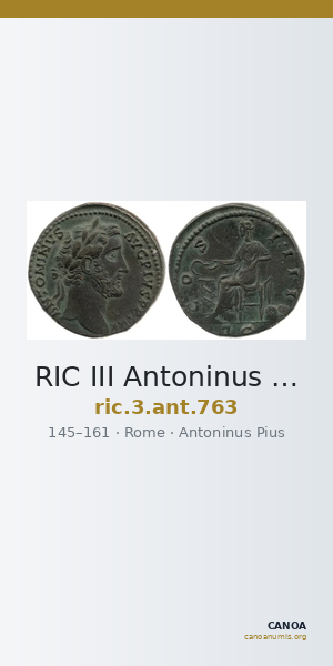 RIC III Antoninus Pius 763 — CANOA
