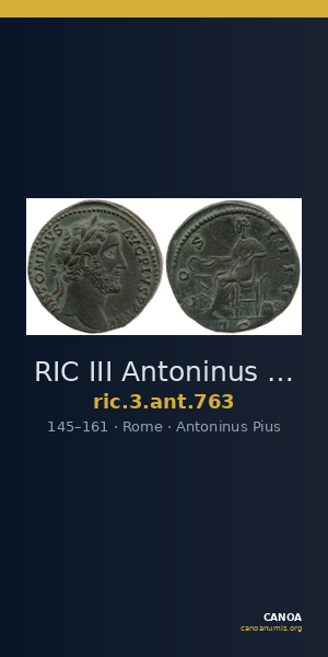 RIC III Antoninus Pius 763 — CANOA