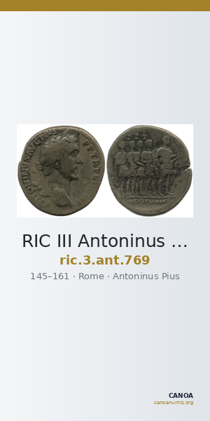RIC III Antoninus Pius 769 — CANOA