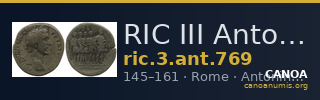 RIC III Antoninus Pius 769 — CANOA