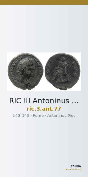 RIC III Antoninus Pius 77 — CANOA