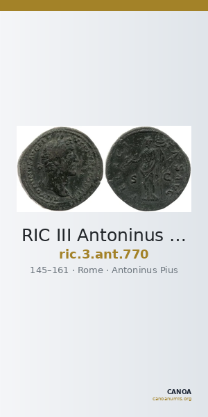 RIC III Antoninus Pius 770 — CANOA