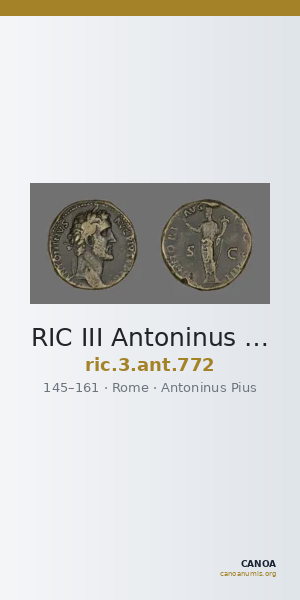 RIC III Antoninus Pius 772 — CANOA