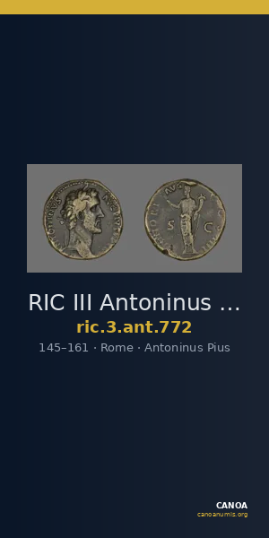 RIC III Antoninus Pius 772 — CANOA