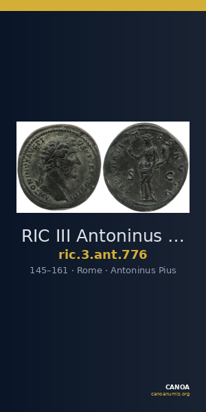 RIC III Antoninus Pius 776 — CANOA