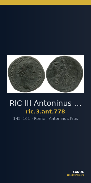 RIC III Antoninus Pius 778 — CANOA