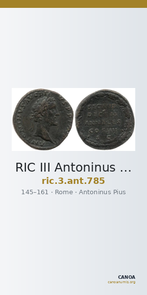 RIC III Antoninus Pius 785 — CANOA