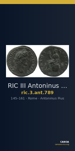 RIC III Antoninus Pius 789 — CANOA